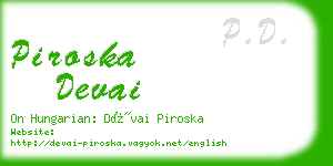 piroska devai business card